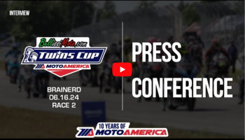 Video: BellissiMoto Twins Cup Race Two Press Conference From Brainerd International Raceway